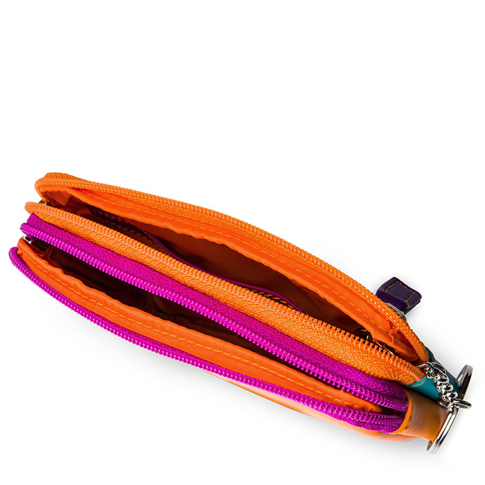 Mywalit Purse - Small leather purse with two zippers in a colorful design - style 1265