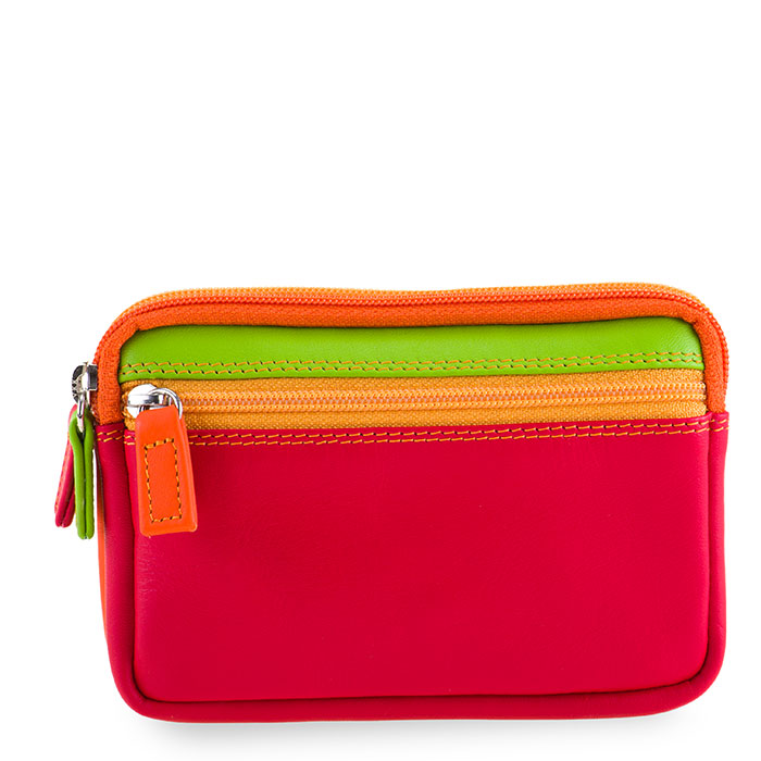 Mywalit Purse - Small leather purse with two zippers in a colorful design - style 1265