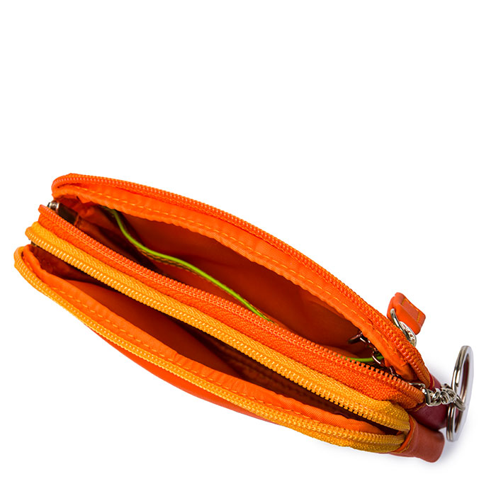 Mywalit Purse - Small leather purse with two zippers in a colorful design - style 1265