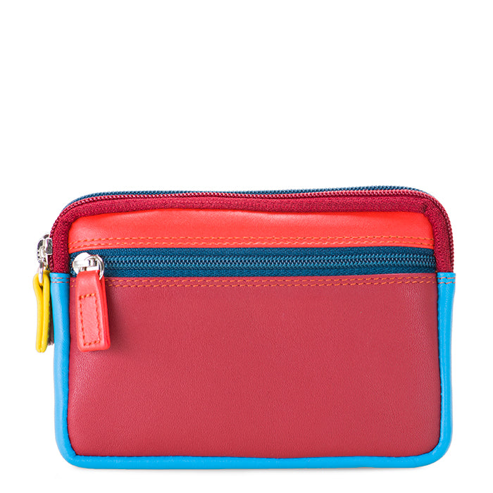 Mywalit Purse - Small leather purse with two zippers in a colorful design - style 1265