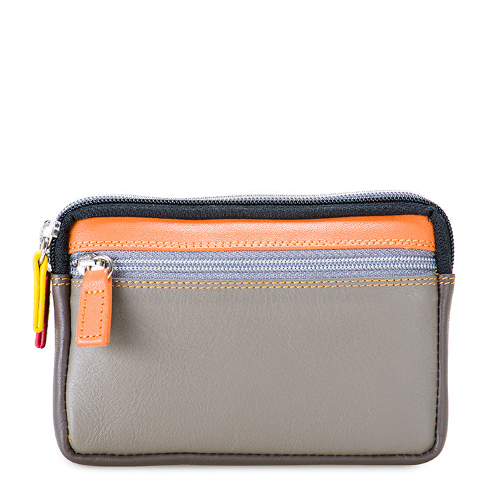 Mywalit Purse - Small leather purse with two zippers in a colorful design - style 1265