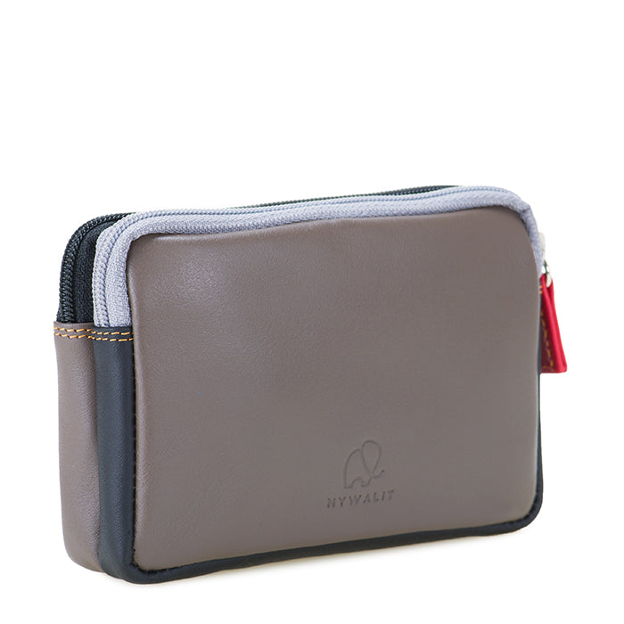 Mywalit Purse - Small leather purse with two zippers in a colorful design - style 1265