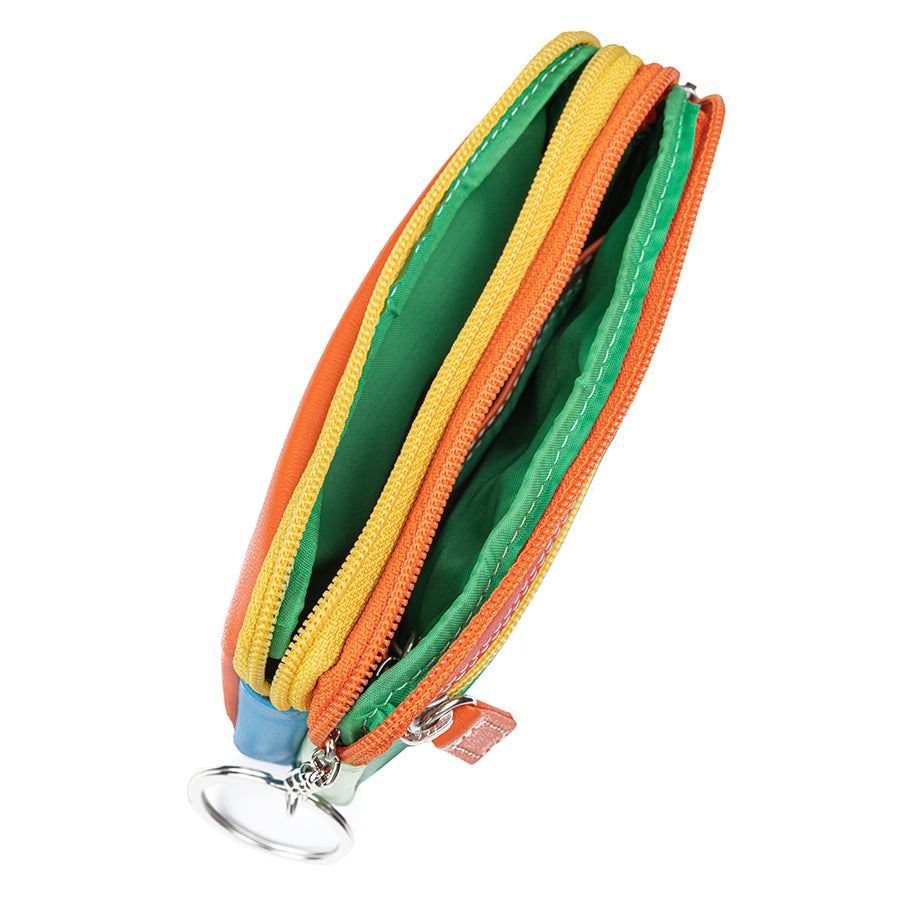 Mywalit Purse - Small leather purse with two zippers in a colorful design - style 1265