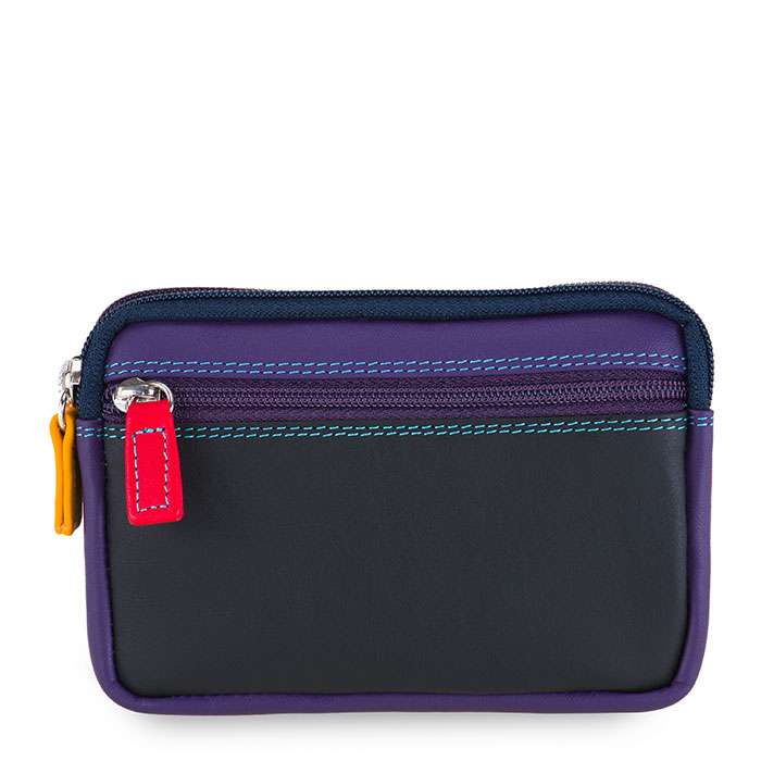 Mywalit Purse - Small leather purse with two zippers in a colorful design - style 1265