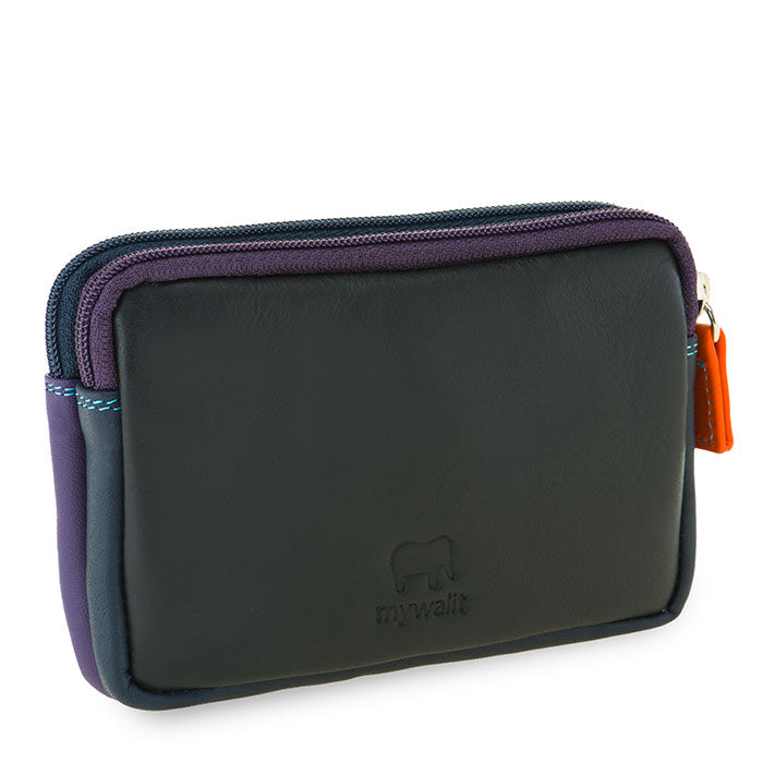 Mywalit Purse - Small leather purse with two zippers in a colorful design - style 1265