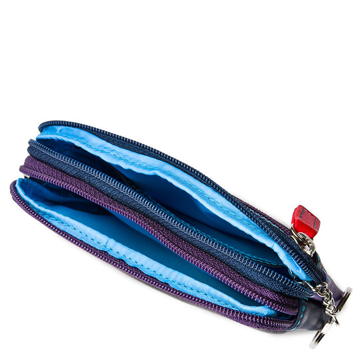 Mywalit Purse - Small leather purse with two zippers in a colorful design - style 1265