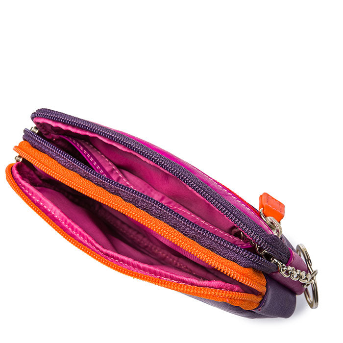 Mywalit Purse - Small leather purse with two zippers in a colorful design - style 1265