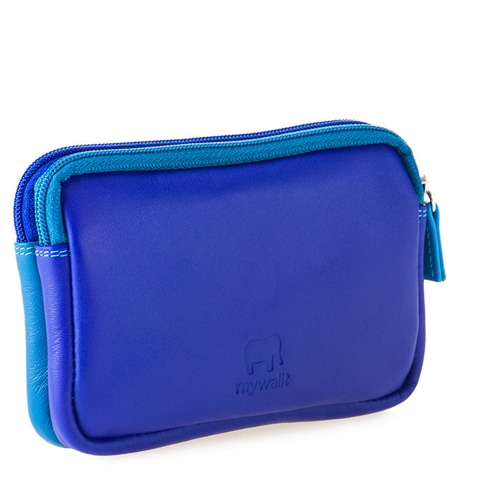 Mywalit Purse - Small leather purse with two zippers in a colorful design - style 1265