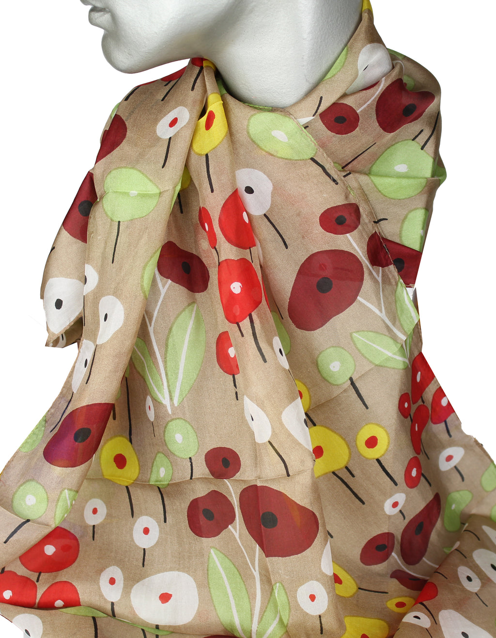 Scarf - 100% silk - Field of Flower Mudra - 22106G