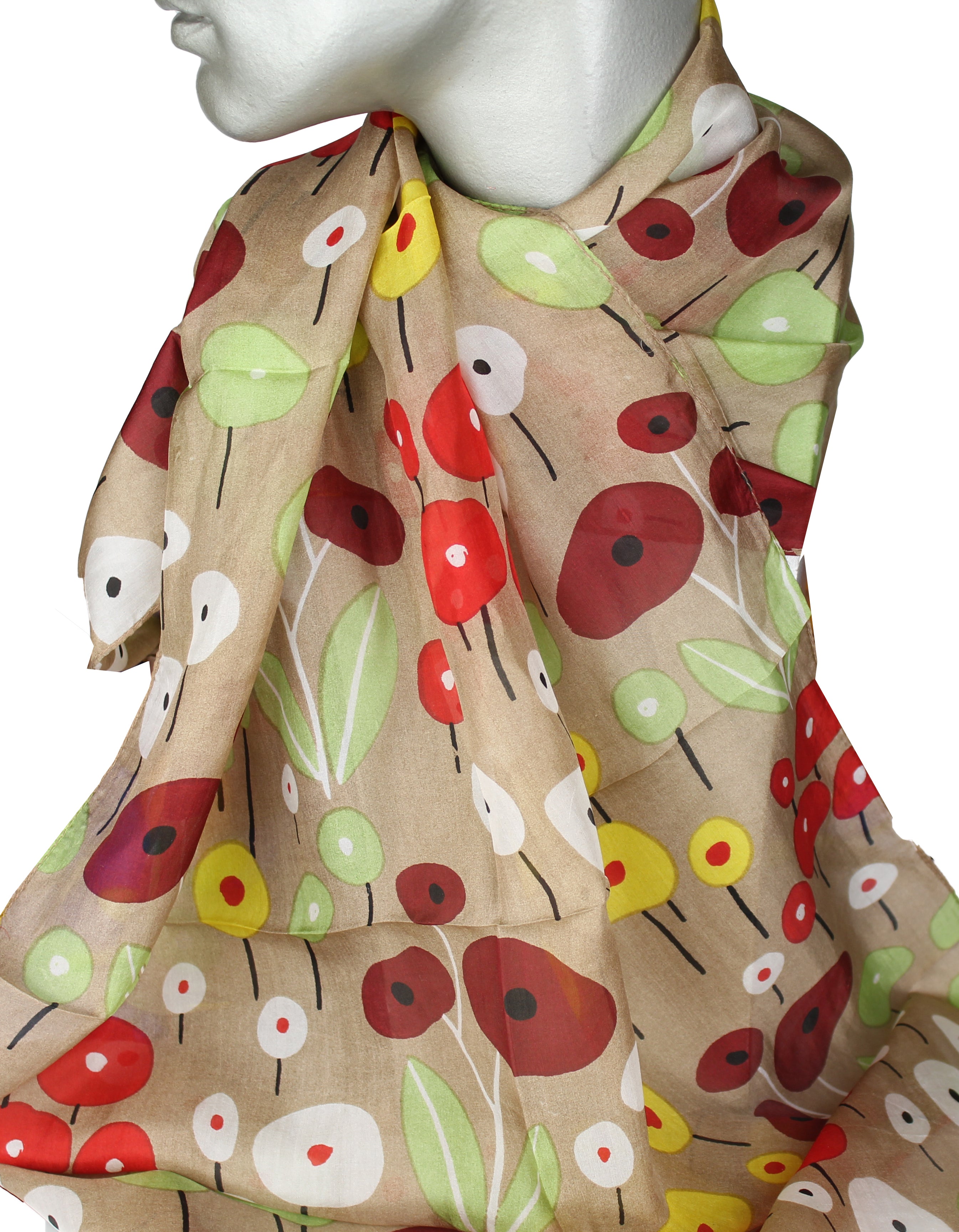 Scarf - 100% silk - Field of Flower Mudra - 22106G