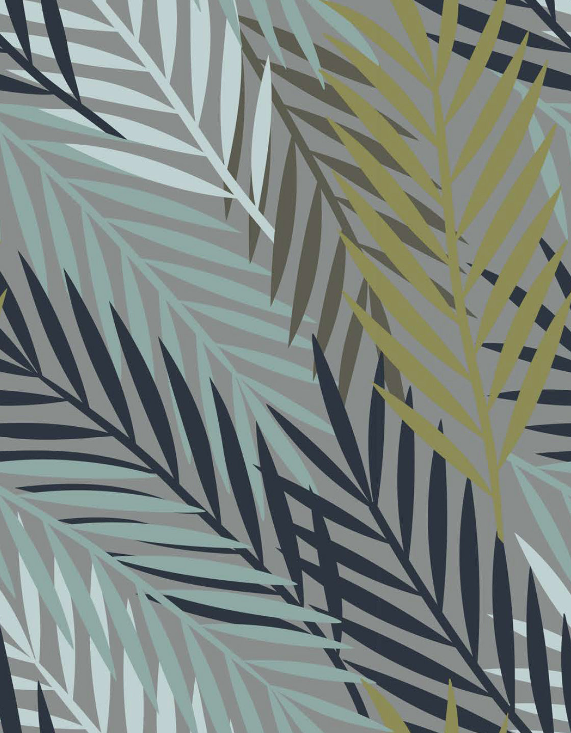 Schal – 100 % Seide – Bungalow Palm Green – 22131-01