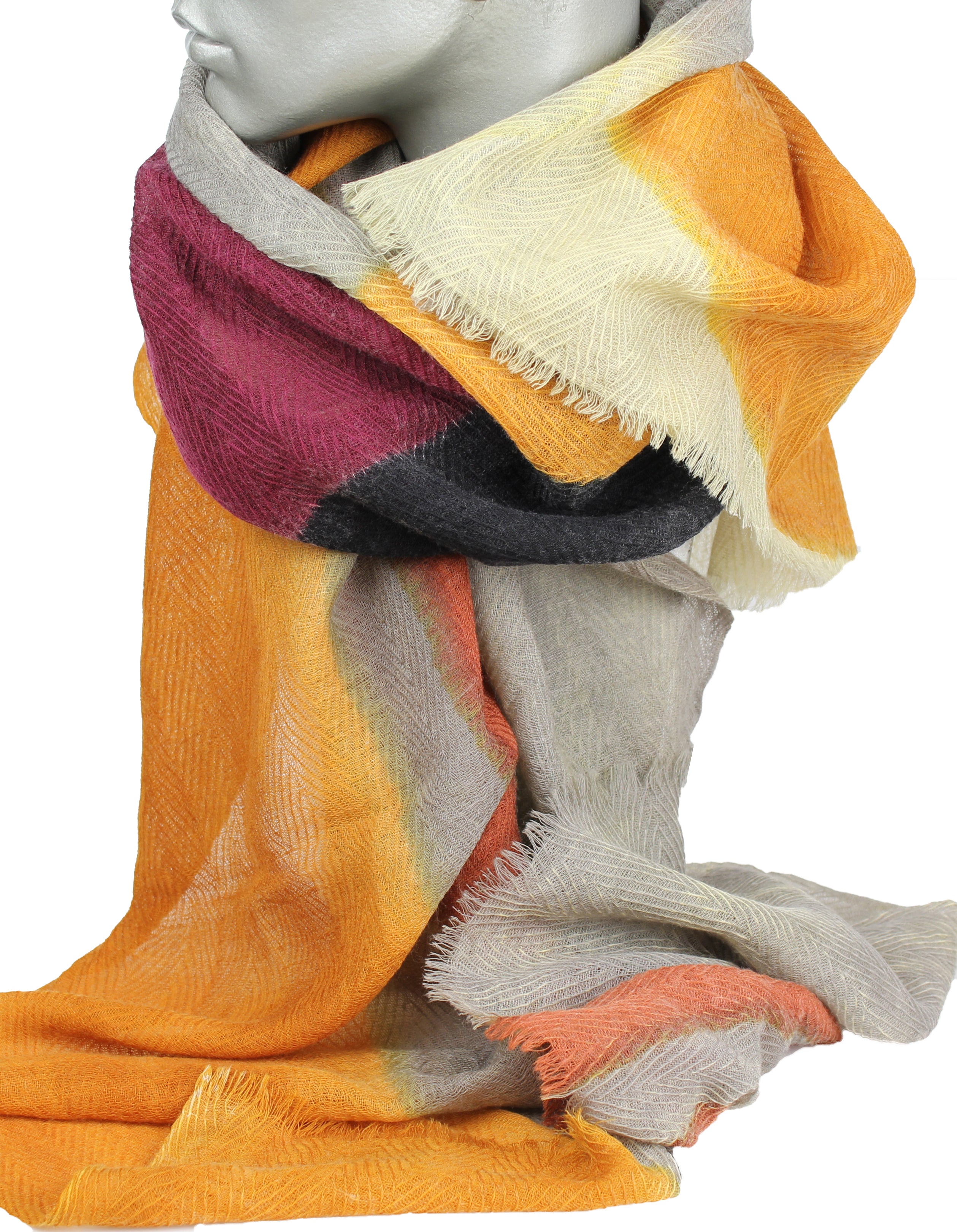 Tørklæde - 100%  uld - Okky-Plum - 33138