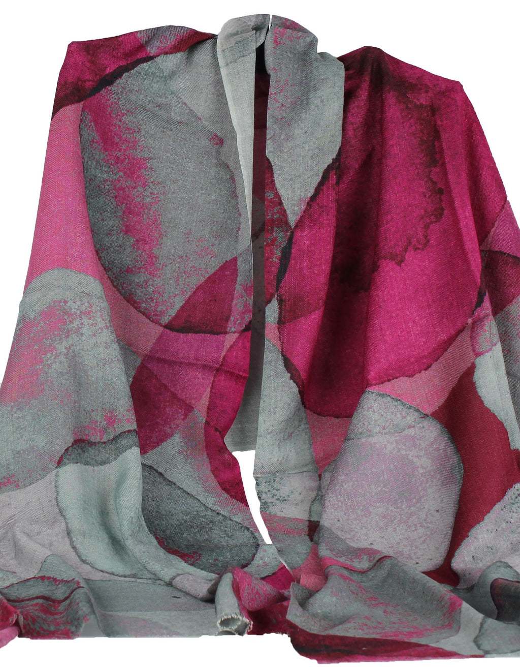 Schal - Wolle/Seide - Fuchsia Bobbles - 44025A