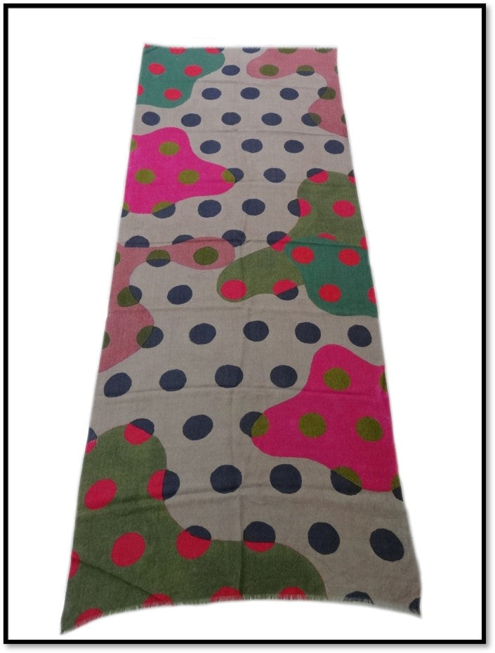 Tørklæde - uld/silke - Style Dot Digitalprint - 44079B