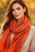 Halstuch - 100% Seide - gebranntes Orange