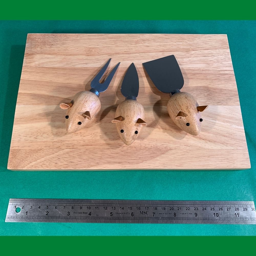 🐭 Kikkerland Cheese Knives – Mice (set of 3)