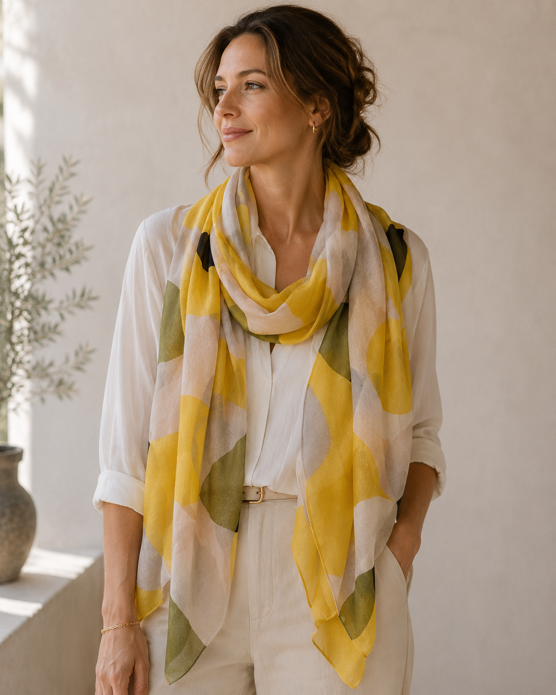 Scarf - Aperitif - 100% silk - Desert Rose - Jojoba - 22155A