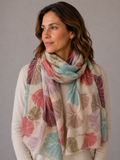 Scarf - 100% silk - Aperitif - Fan rose - 22141
