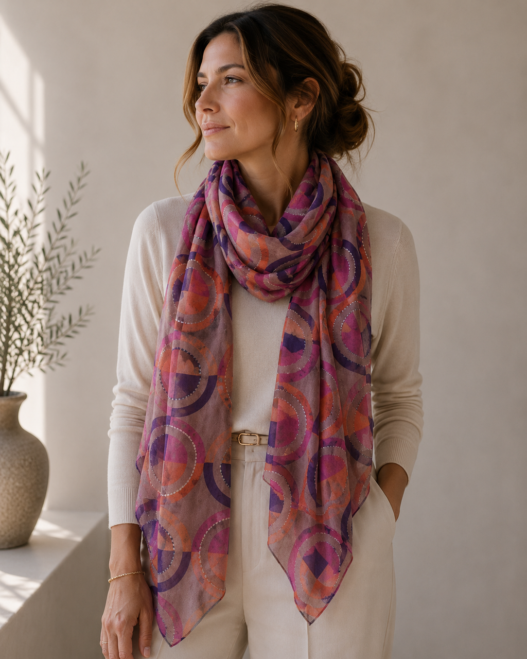 Scarf - wool/silk - 44061