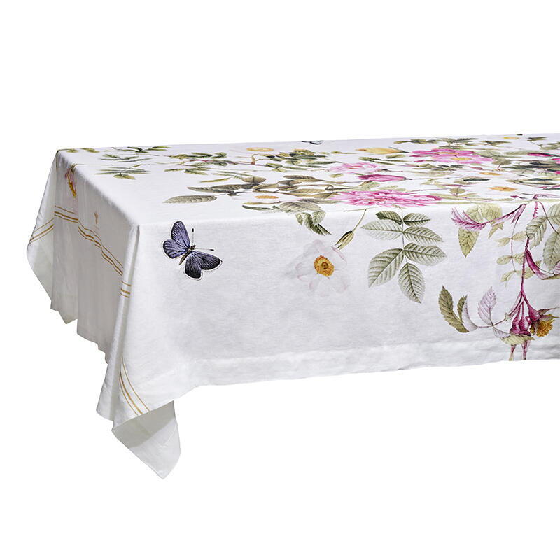 Dug - Koustrup & co. - Rose Flower Garden - 145x220cm - 100% hør - Design Jim Lyngvild