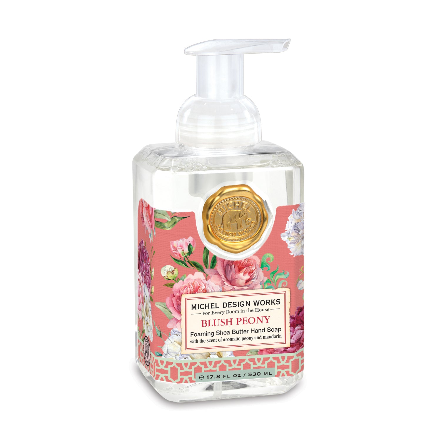 Skumhåndsæbe med aloe - Michel Design Works - Blush Peony