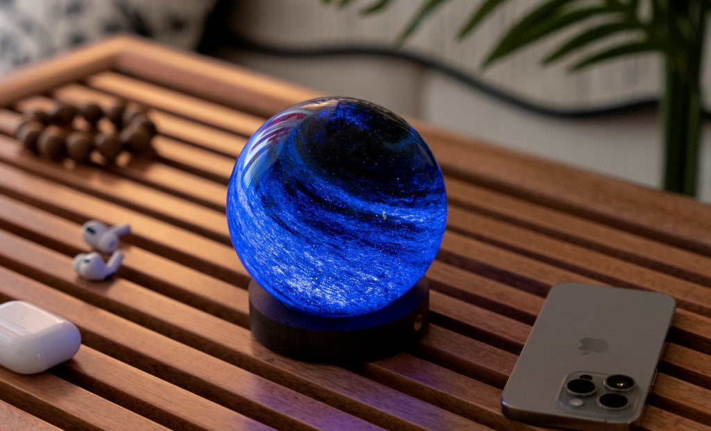 Gingko Design AstraGlass Light - LED table lamp in hand-painted glass