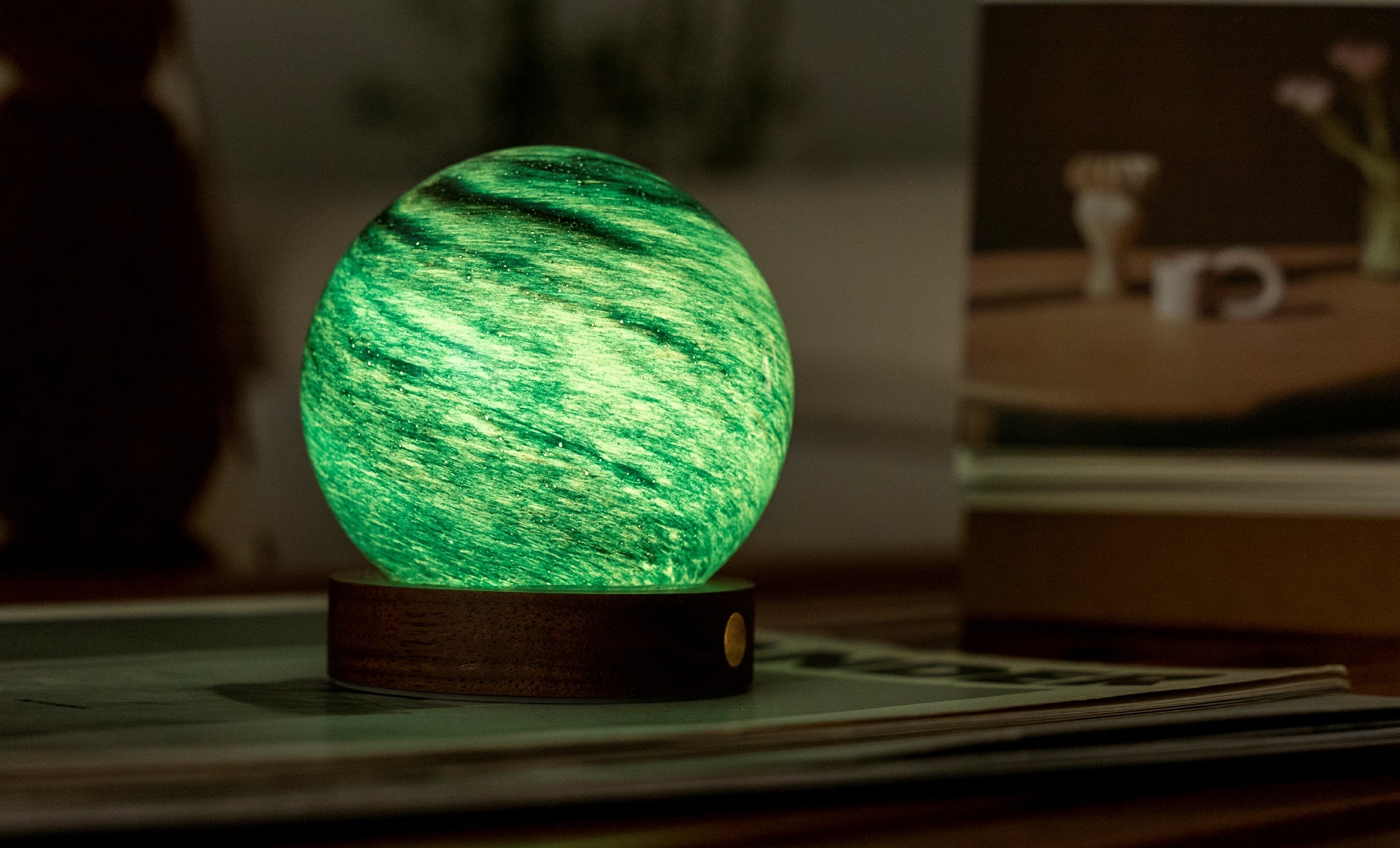 Gingko Design AstraGlass Light - LED table lamp in hand-painted glass