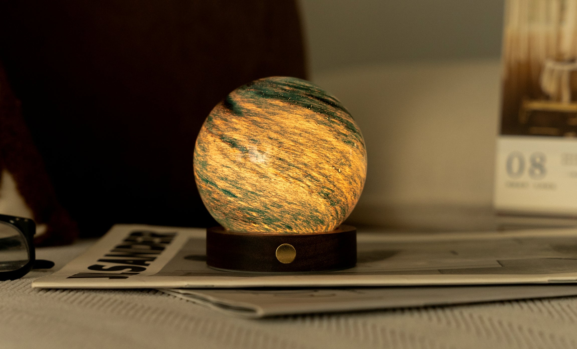 Gingko Design AstraGlass Light - LED table lamp in hand-painted glass