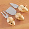 🐭 Kikkerland Cheese Knives – Mice (set of 3)