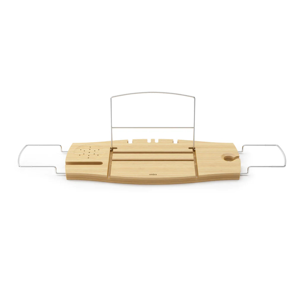 Umbra Aquala Bamboo Bathtub Caddy – Adjustable and Elegant Bathtub Storage