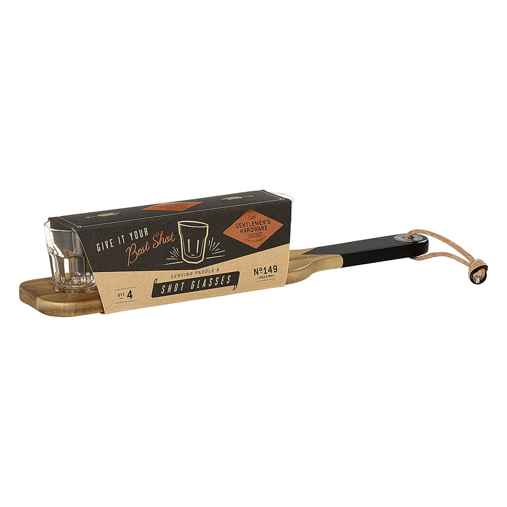 Serving Paddle with Shot Glasses from Gentlemen's Hardware