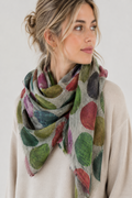 Tørklæde - 100% Uld - Circle colour - 33082