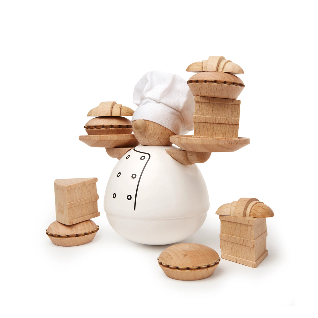 Balance The Baker – lustiges Balancespiel aus Holz für die ganze Familie