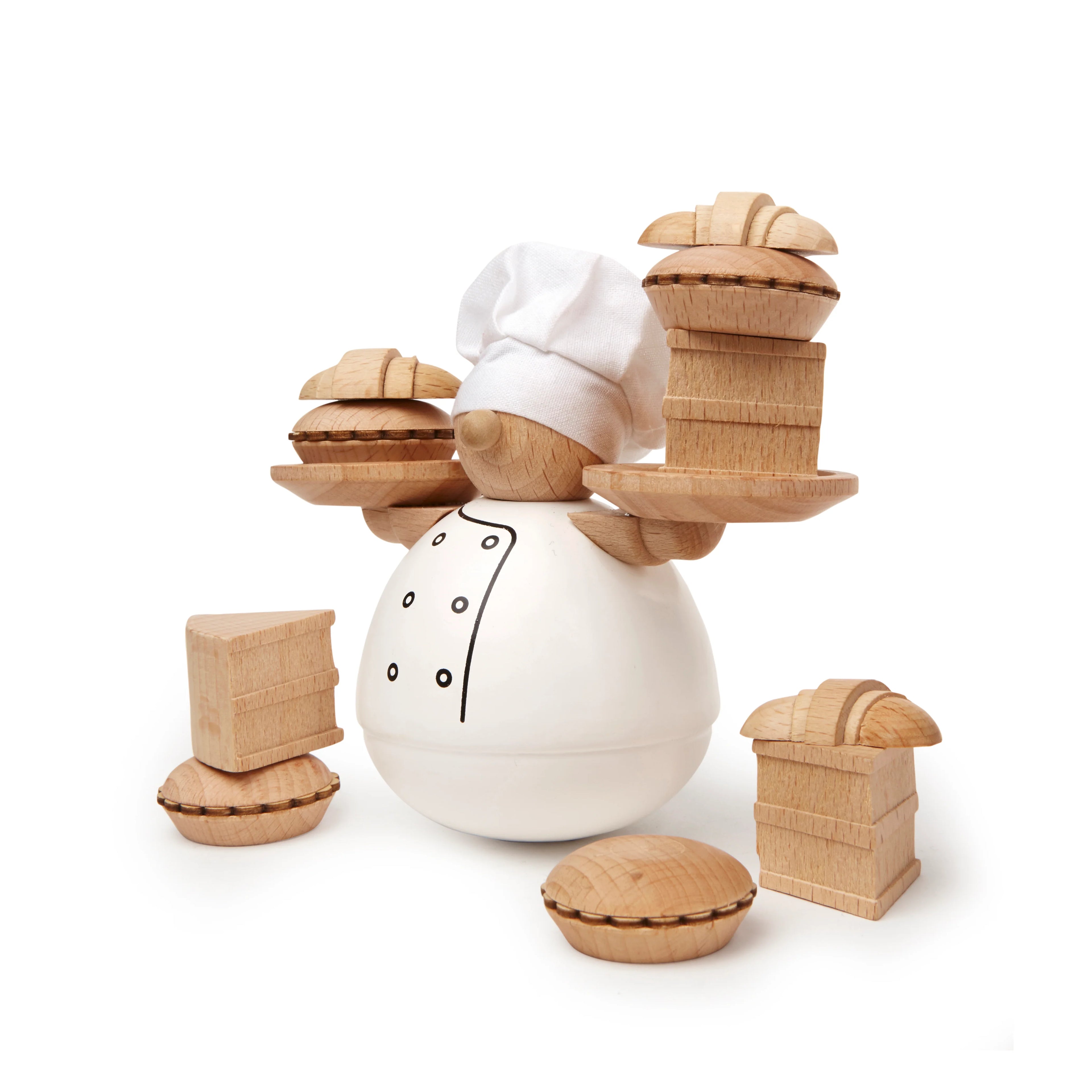 Balance The Baker – lustiges Balancespiel aus Holz für die ganze Familie