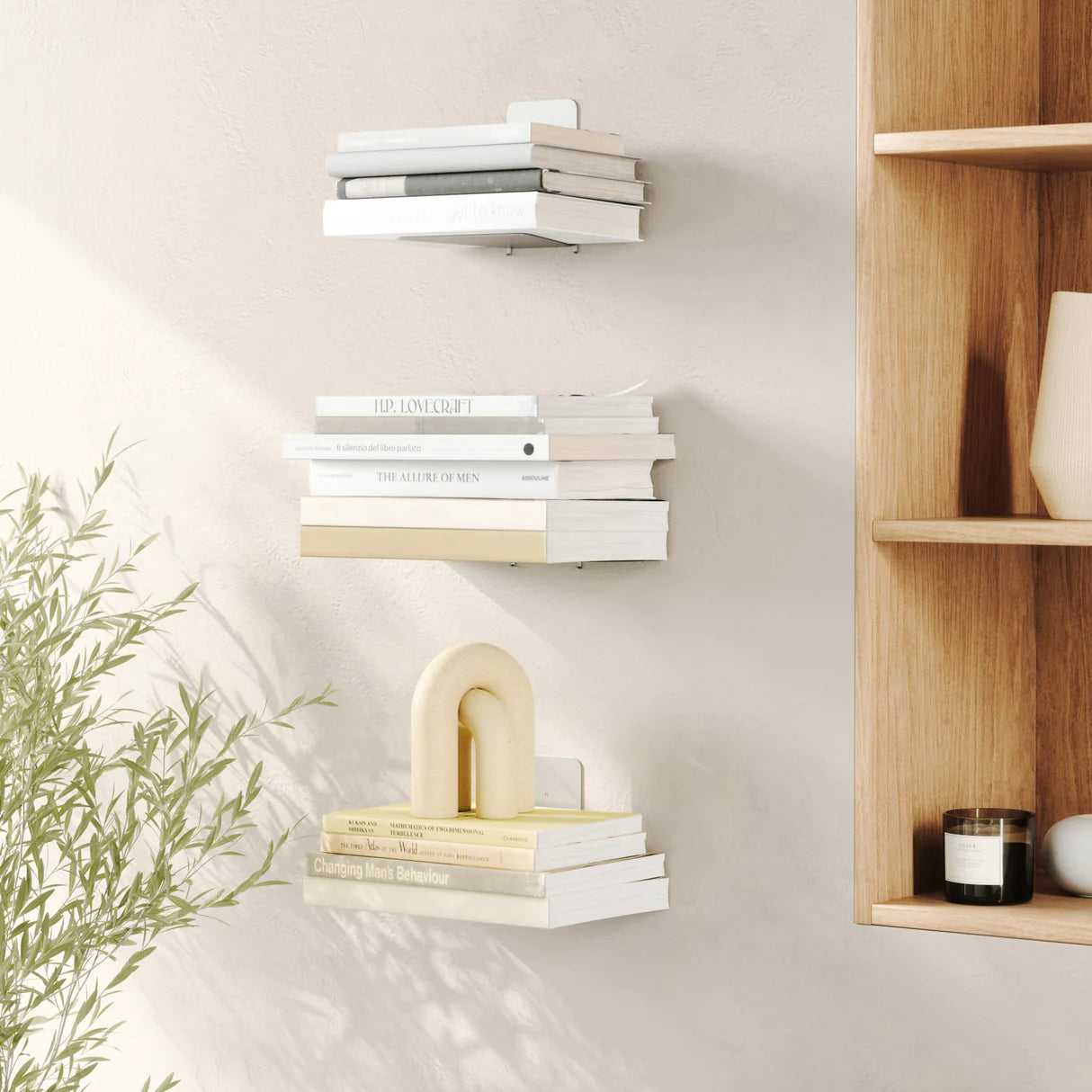 Unsichtbares Bücherregal – 3er-Set