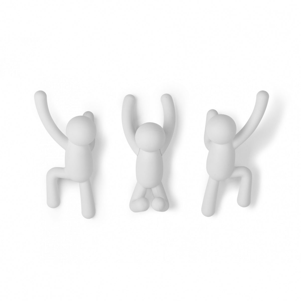 Knager - Buddy Hooks - 3 stk. - Hvide