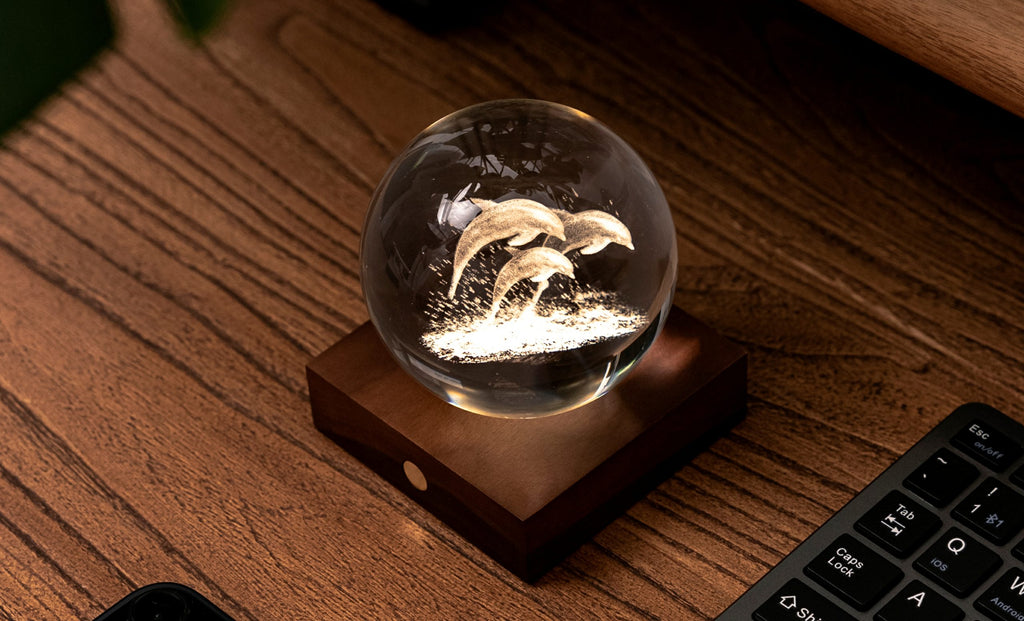 Gingko Design - Amber Crystal Light – dekorative LED-Kristallleuchte