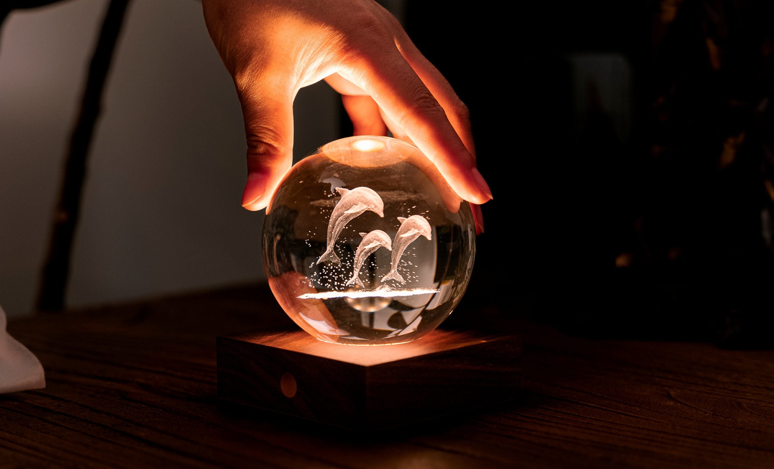 Gingko Design - Amber Crystal Light – dekorative LED-Kristallleuchte