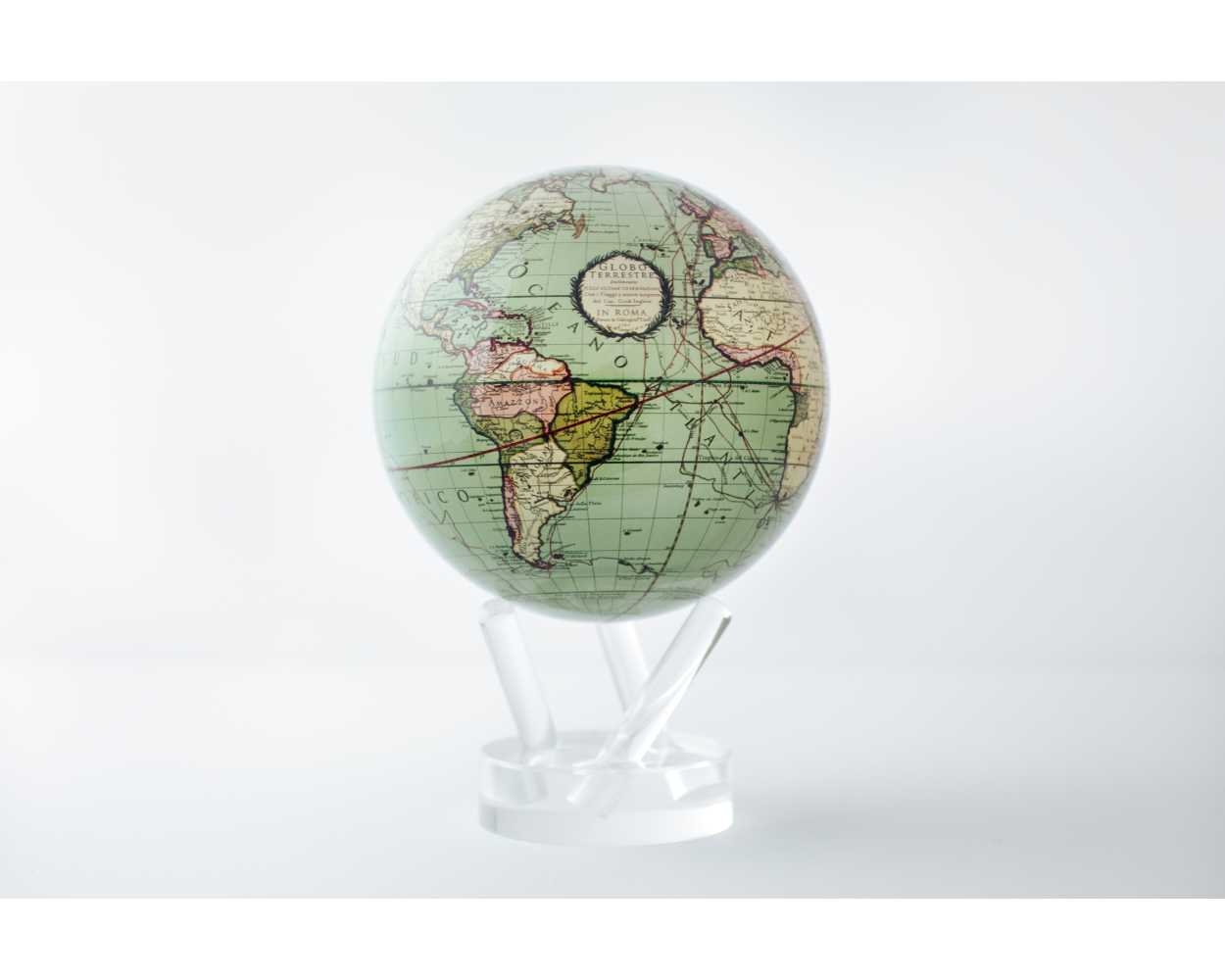 MOVA Globe - Roterende globus drevet af solceller - Jorden - Antique Terrestrial Green