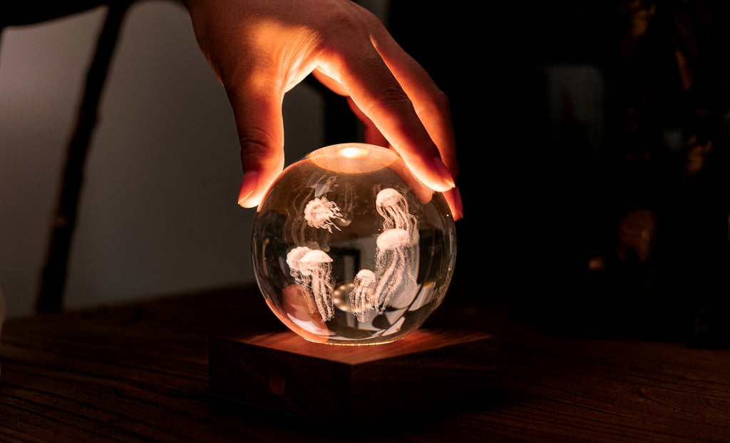Gingko Design - Amber Crystal Light – dekorative LED-Kristallleuchte