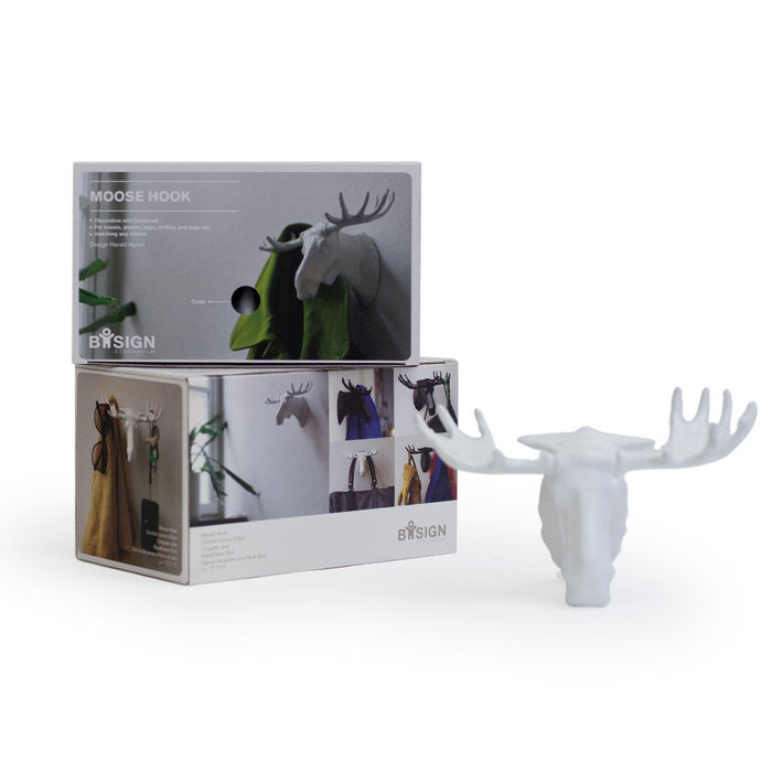 Moose Hook / Elg knage – dekorativt gevir­sdesign til væg