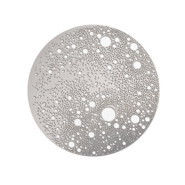 Brooch with magnetic clasp - Lunar - large, silver