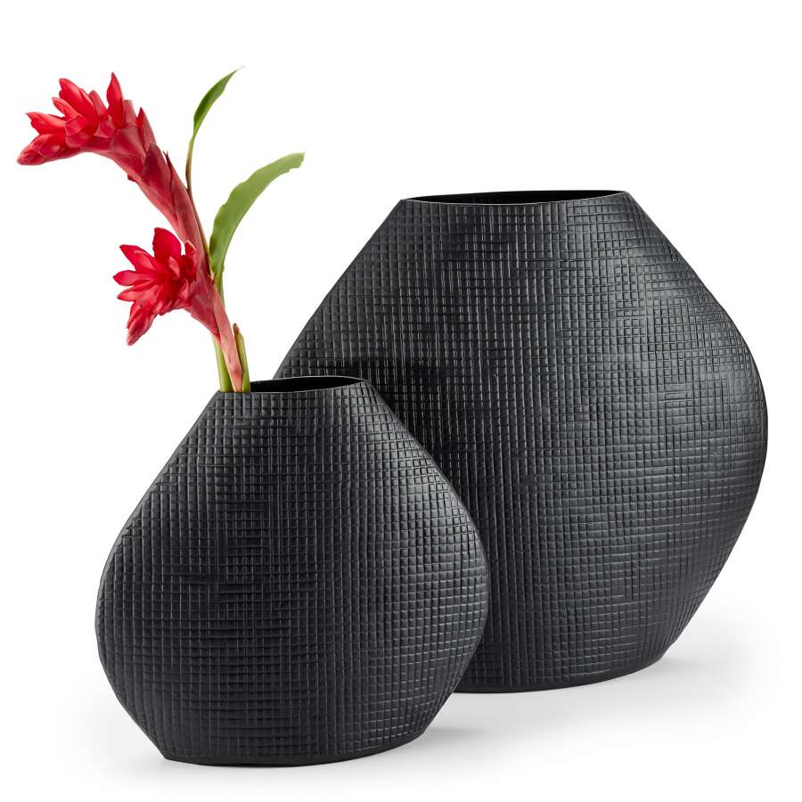 Rustic vase in hammered aluminium - Outback - Philippi Design