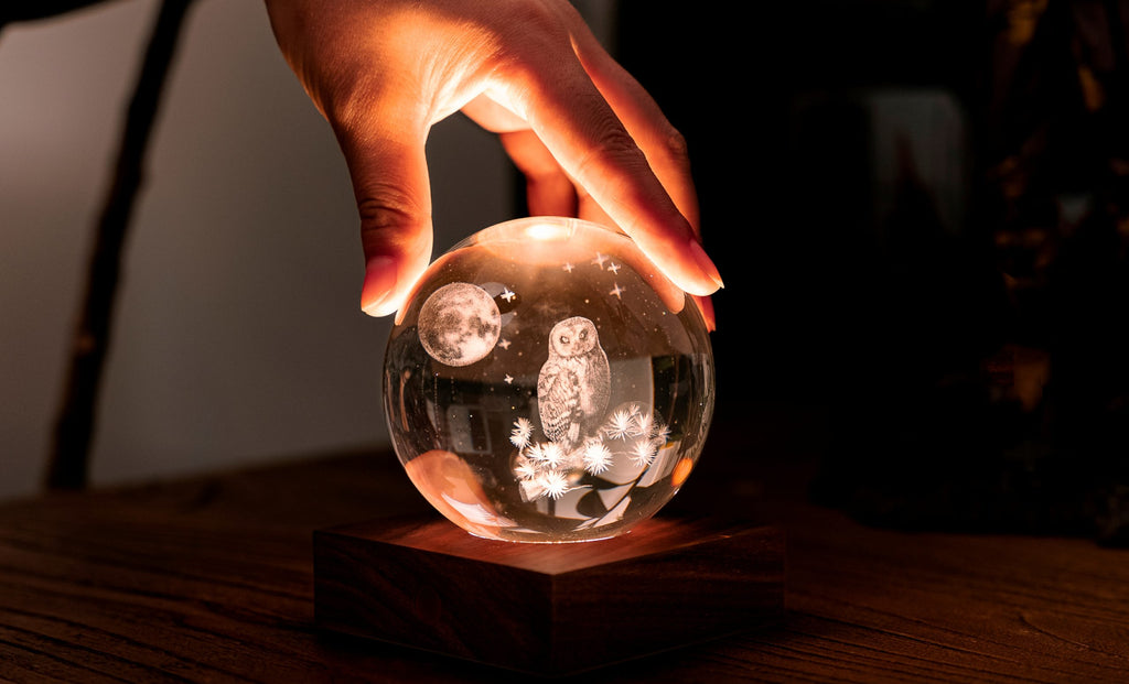 Gingko Design - Amber Crystal Light – dekorative LED-Kristallleuchte