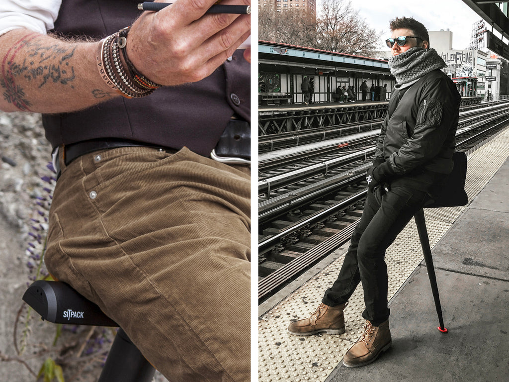 SitPack 2.0 - Foldable Single-Leg Chair - 500g (incl. carry strap etc.)