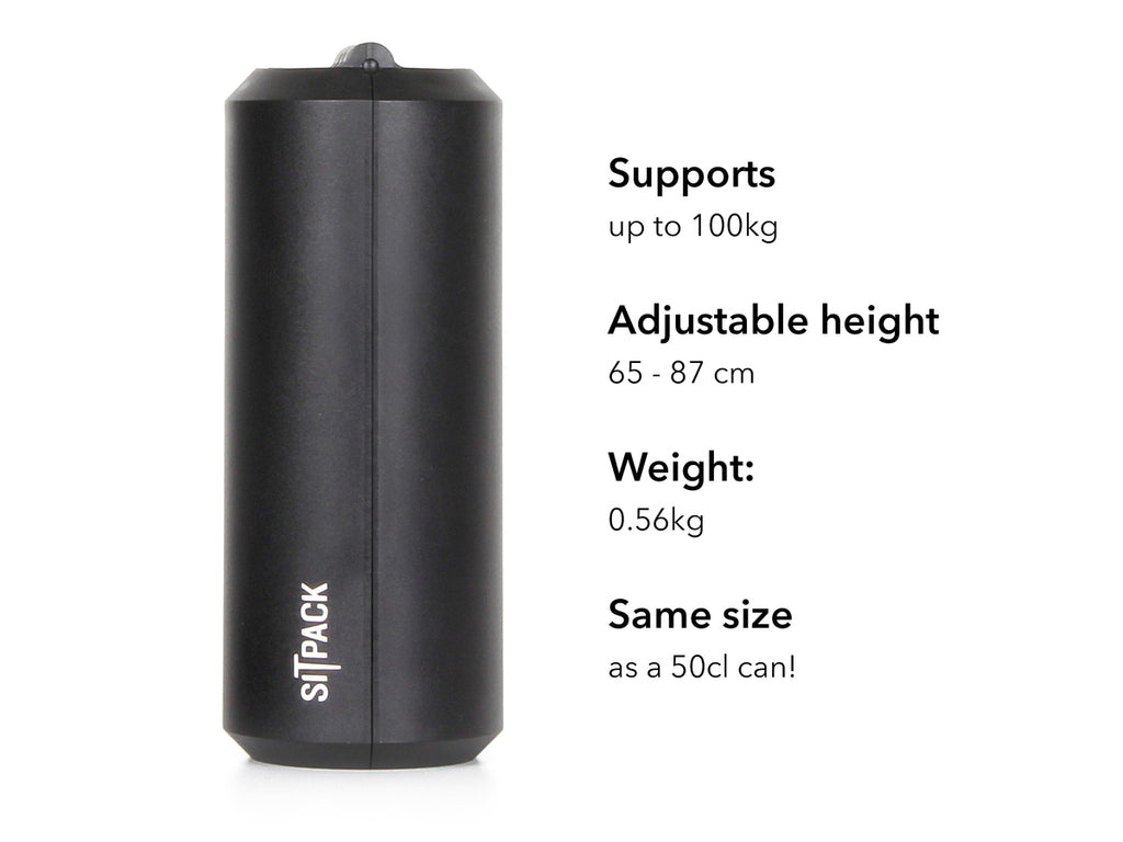 SitPack 2.0 - Foldable Single-Leg Chair - 500g (incl. carry strap etc.)