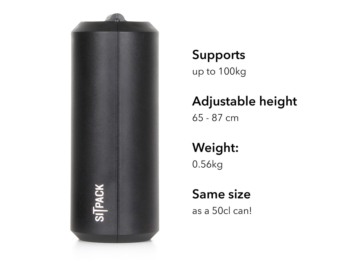 SitPack 2.0 – Klappstuhl mit 1 Bein – 500g (inkl. Trageschlaufe etc.)