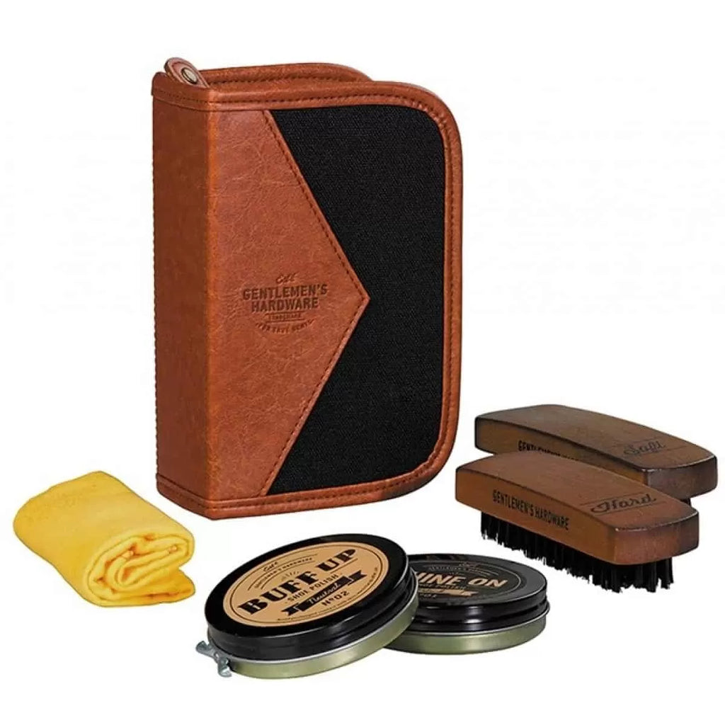 Shoe Shine Kit - Charcoal Canvas from Gentlemen's Hardware no.69