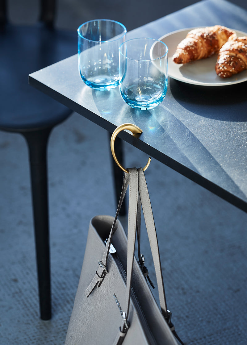 Taschenhaken - Elegant, funktionell und mit Lederetui