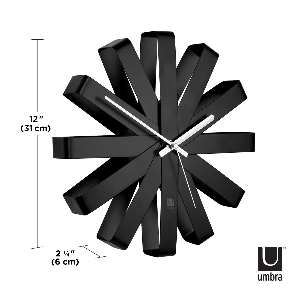 Umbra Ribbon Wanduhr – Modernes Design mit einem Twist